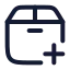 Packageadd icon with stroke rounded style